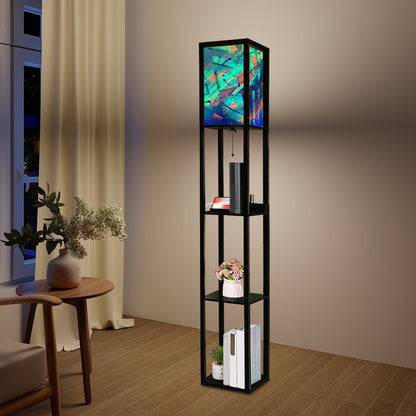 Gavin Scott Floor Lamp with Shelves (2 Colors)