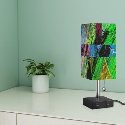 Gavin Scott Square Table Lamp with USB Port