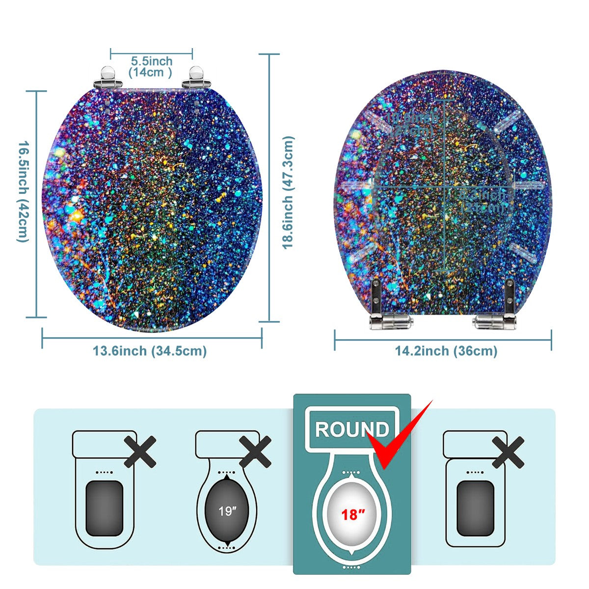 Gavin Scott Universal Toilet Seat w/Matching Soft-close Lid
