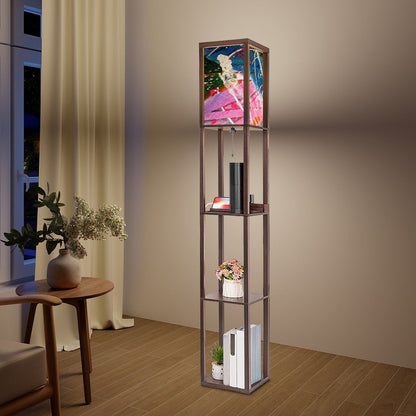 Gavin Scott Floor Lamp with Shelves (2 Colors)