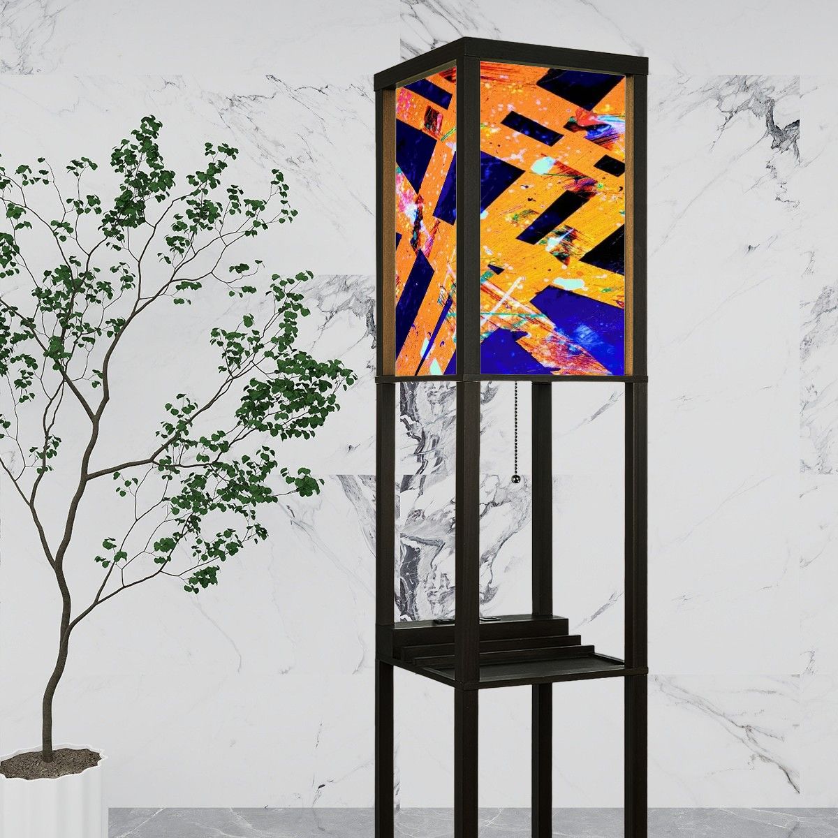 Gavin Scott Floor Lamp with Shelves (2 Colors)