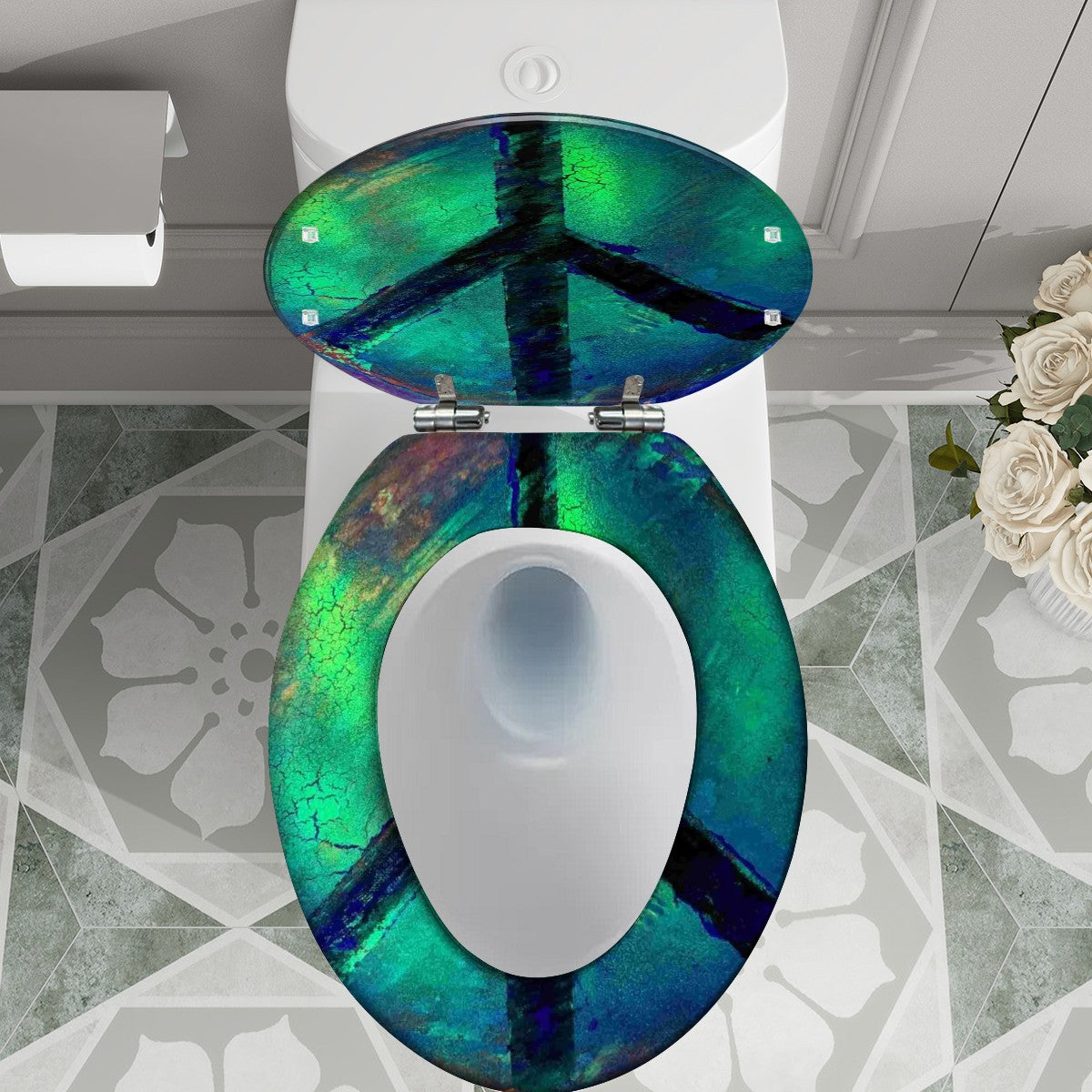 Gavin Scott Elongated Toilet Seat w/Matching Soft-close Lid (V-Shape)