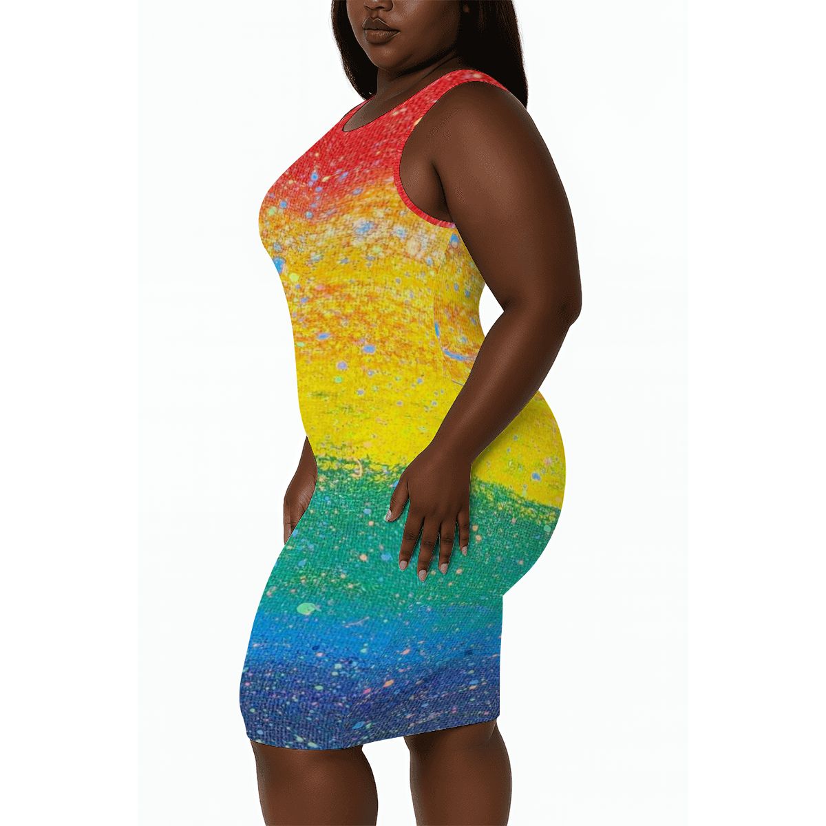Gavin Scott Sleeveless Bodycon Dress (Femme L-4XL)