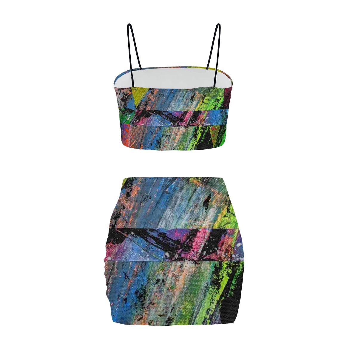 Gavin Scott Crop Tank Top & Mini Skirt Set (Femme S-4XL)