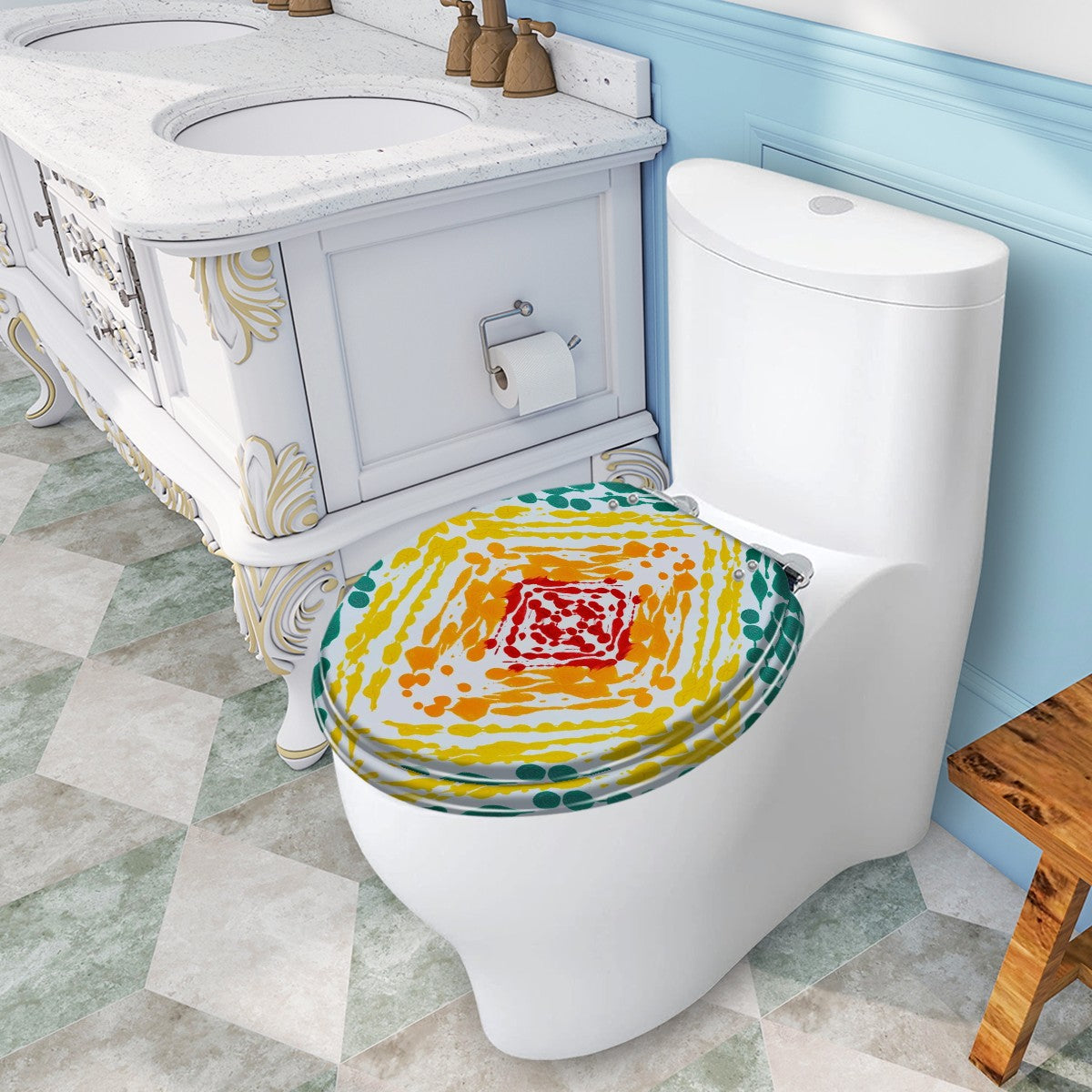 Gavin Scott Universal Toilet Seat w/Matching Soft-close Lid