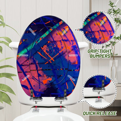 Gavin Scott Elongated Toilet Seat w/Matching Soft-close Lid (V-Shape)