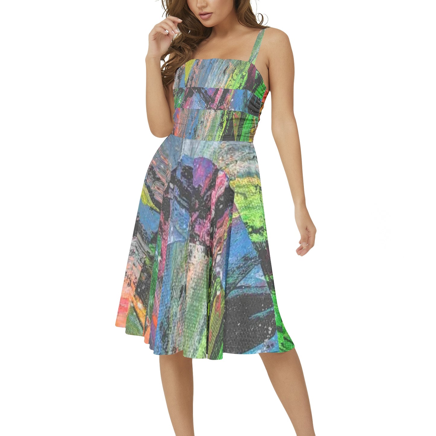 Gavin Scott Sleeveless Flare Hem Midi Dress (Femme XS-3XL)