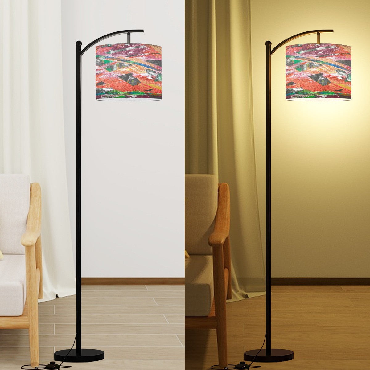 Gavin Scott Arc Floor Lamp w/Remote