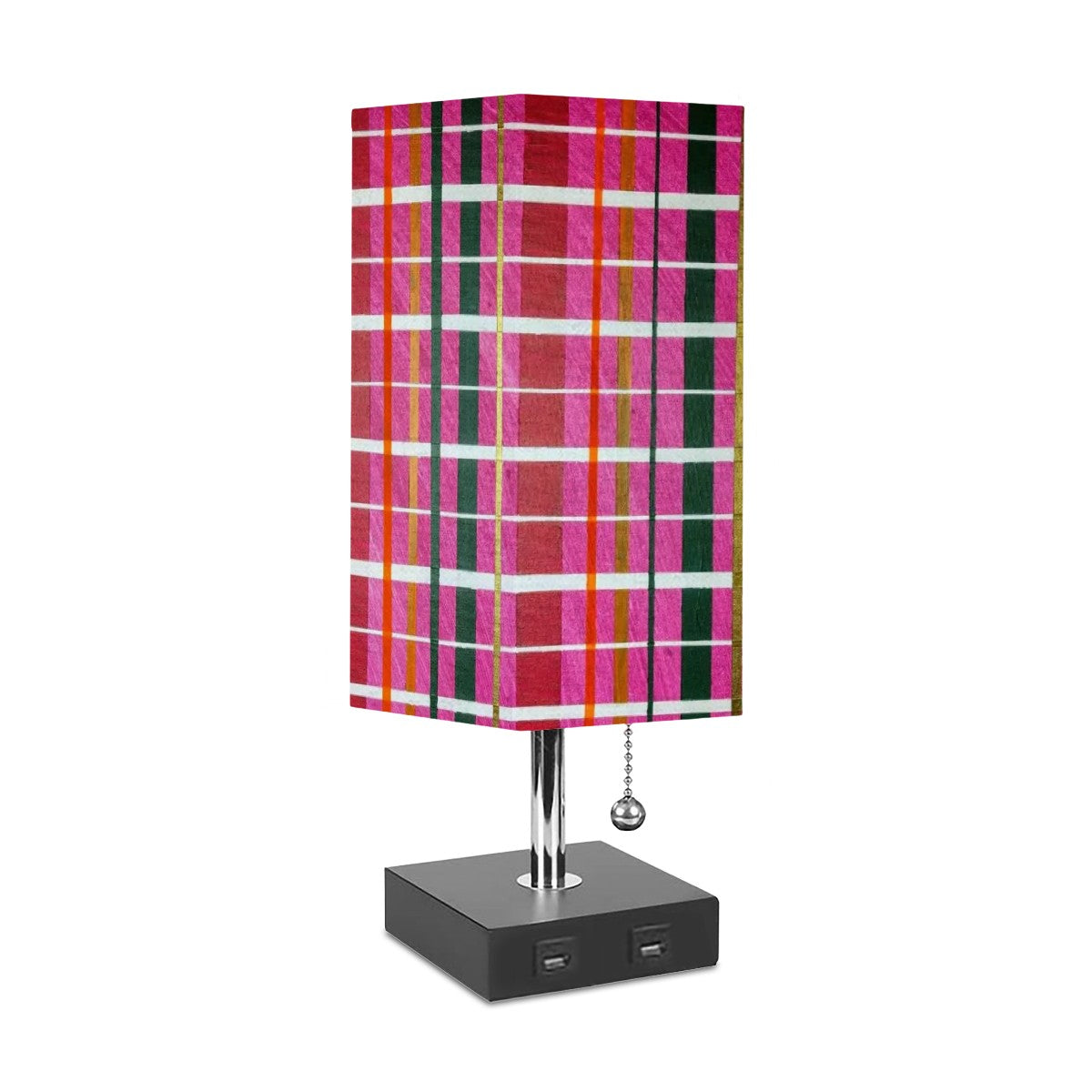 Gavin Scott Square Table Lamp with two USB Ports