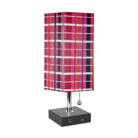 Gavin Scott Square Table Lamp with two USB Ports