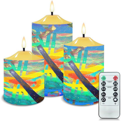 Gavin Scott Flameless Candles w/Remote (Set of 3)