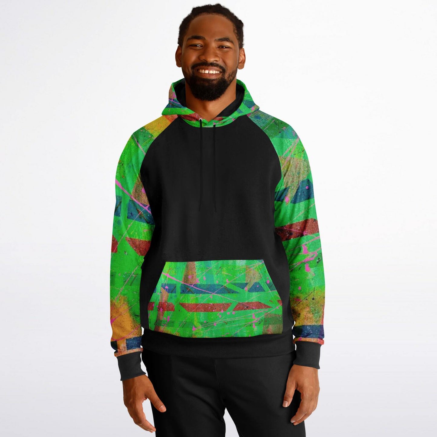 Gavin Scott Splash of Color Raglan Hoodie (Genderless XS-4XL)