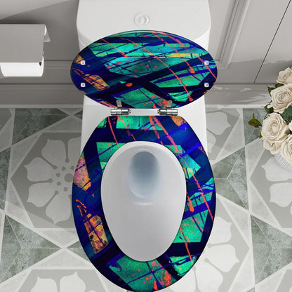 Gavin Scott Elongated Toilet Seat w/Matching Soft-close Lid (V-Shape)