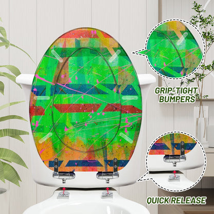 Gavin Scott Elongated Toilet Seat w/Matching Soft-close Lid (V-Shape)