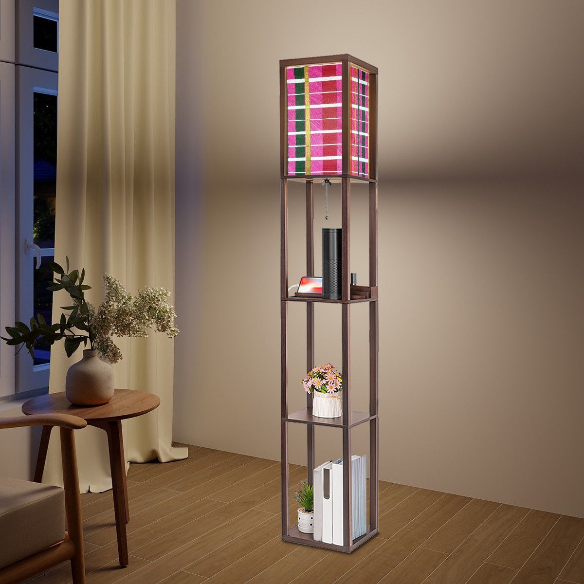 Gavin Scott Floor Lamp with Shelves (2 Colors)