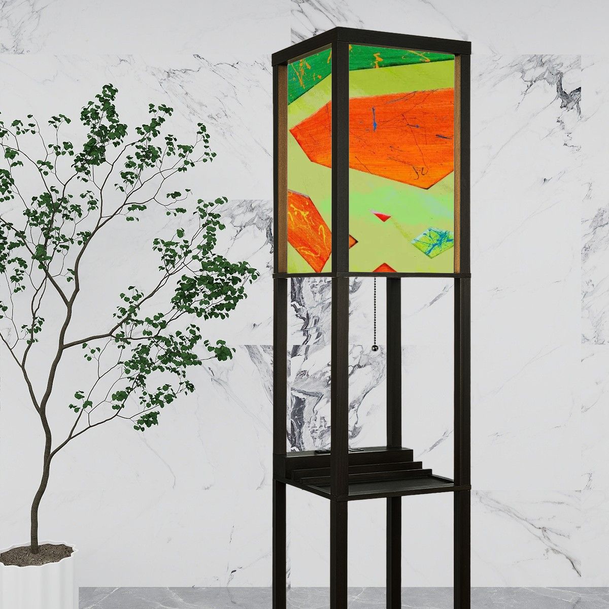 Gavin Scott Floor Lamp with Shelves (2 Colors)