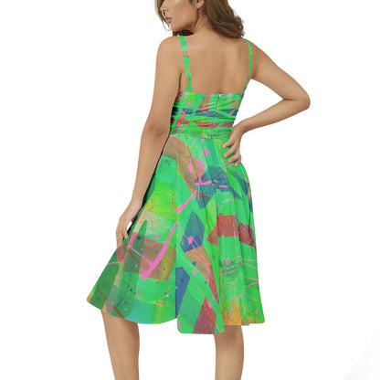 Gavin Scott Sleeveless Flare Hem Midi Dress (Femme XS-3XL)