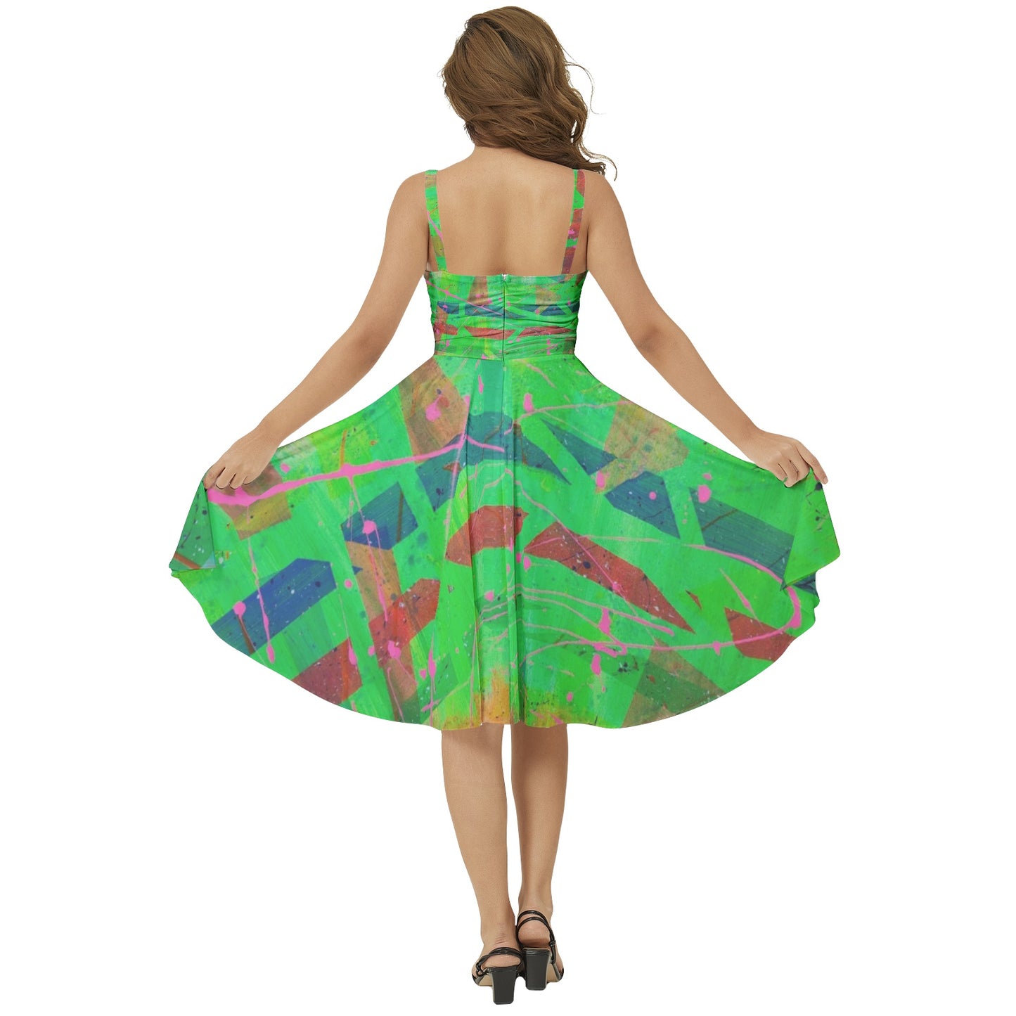 Gavin Scott Sleeveless Flare Hem Midi Dress (Femme XS-3XL)