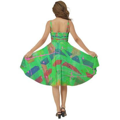 Gavin Scott Sleeveless Flare Hem Midi Dress (Femme XS-3XL)