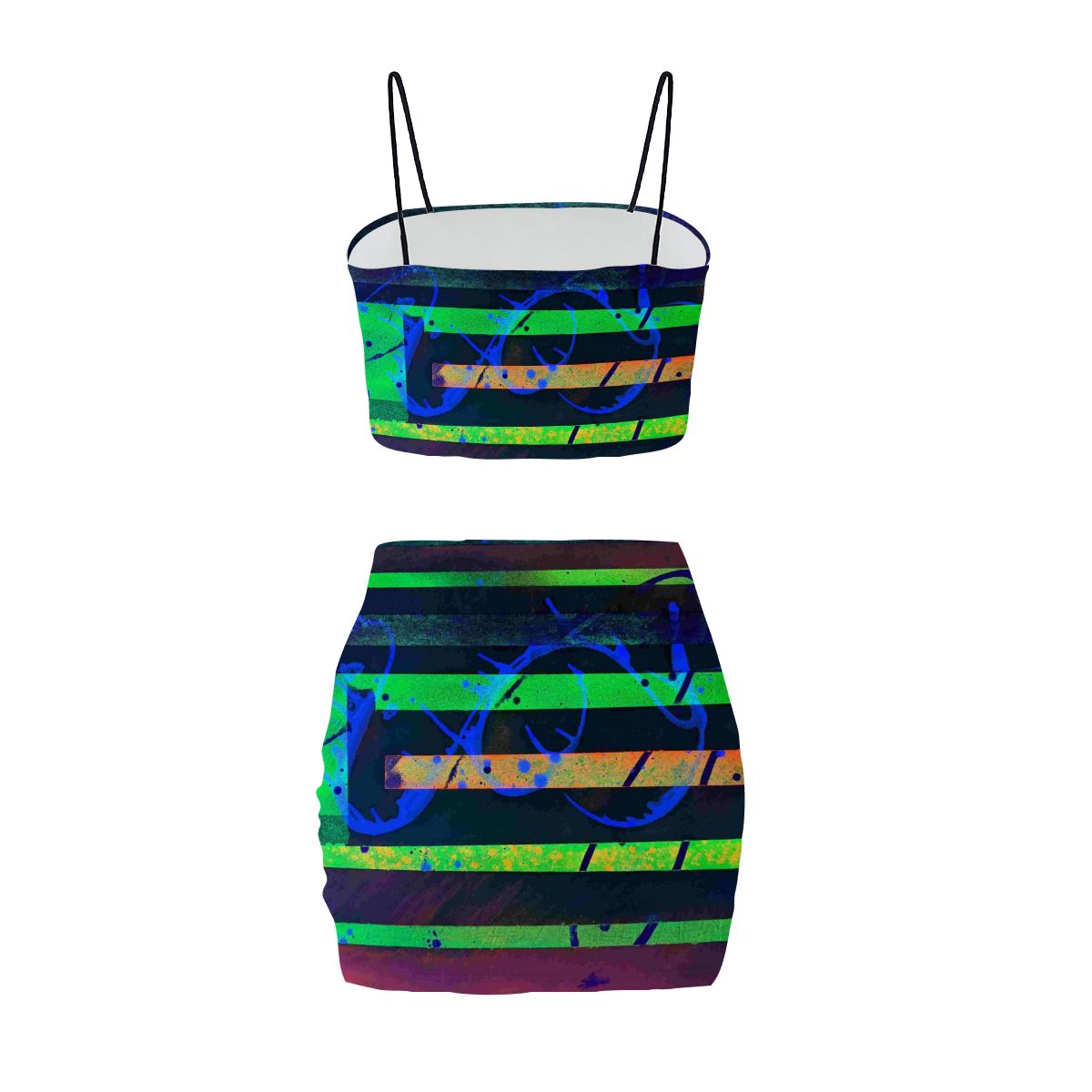 Gavin Scott Crop Tank Top & Mini Skirt Set (Femme S-4XL)