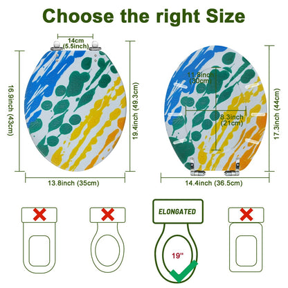 Gavin Scott Elongated Toilet Seat w/Matching Soft-close Lid (V-Shape)