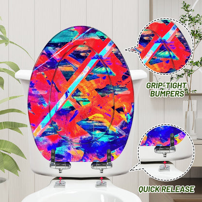 Gavin Scott Elongated Toilet Seat w/Matching Soft-close Lid (V-Shape)