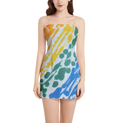 Gavin Scott Sleeveless Spaghetti Strap Mini Dress (Femme XS-3XL)