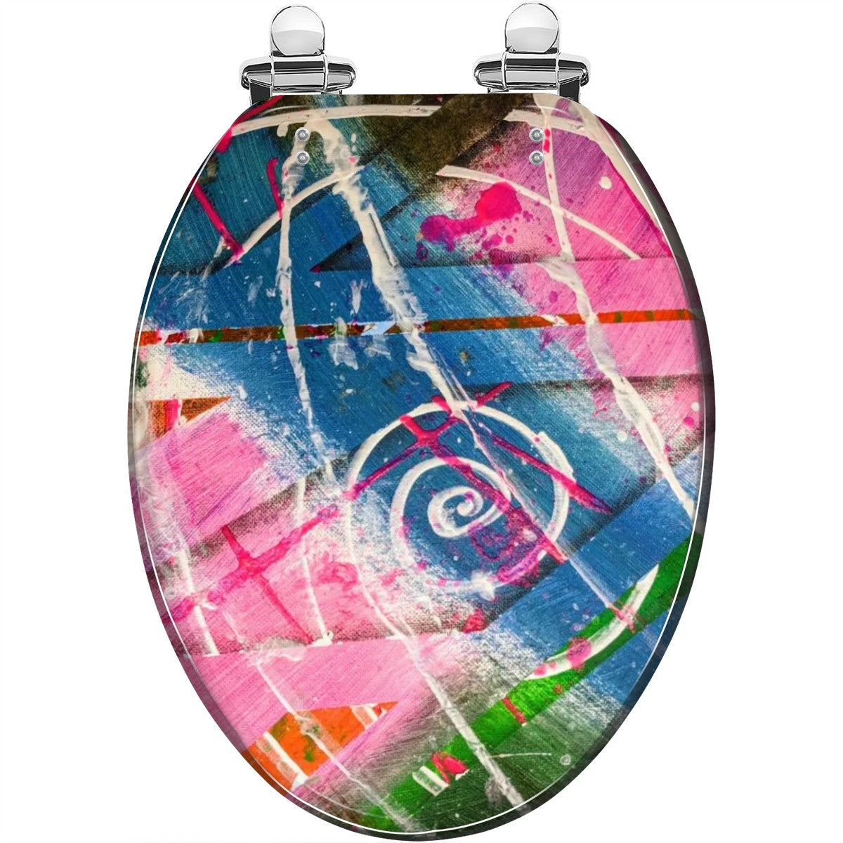 Gavin Scott Elongated Toilet Seat w/Matching Soft-close Lid (V-Shape)