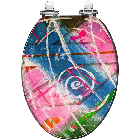 Gavin Scott Elongated Toilet Seat w/Matching Soft-close Lid (V-Shape)