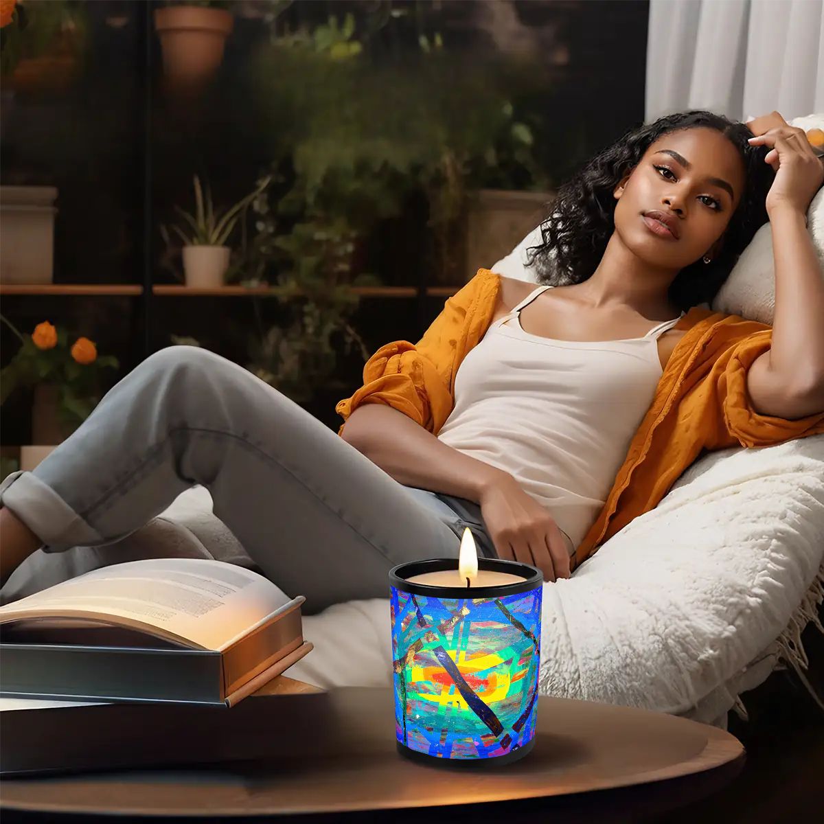 Gavin Scott Scented Black Jar Candle (6oz)