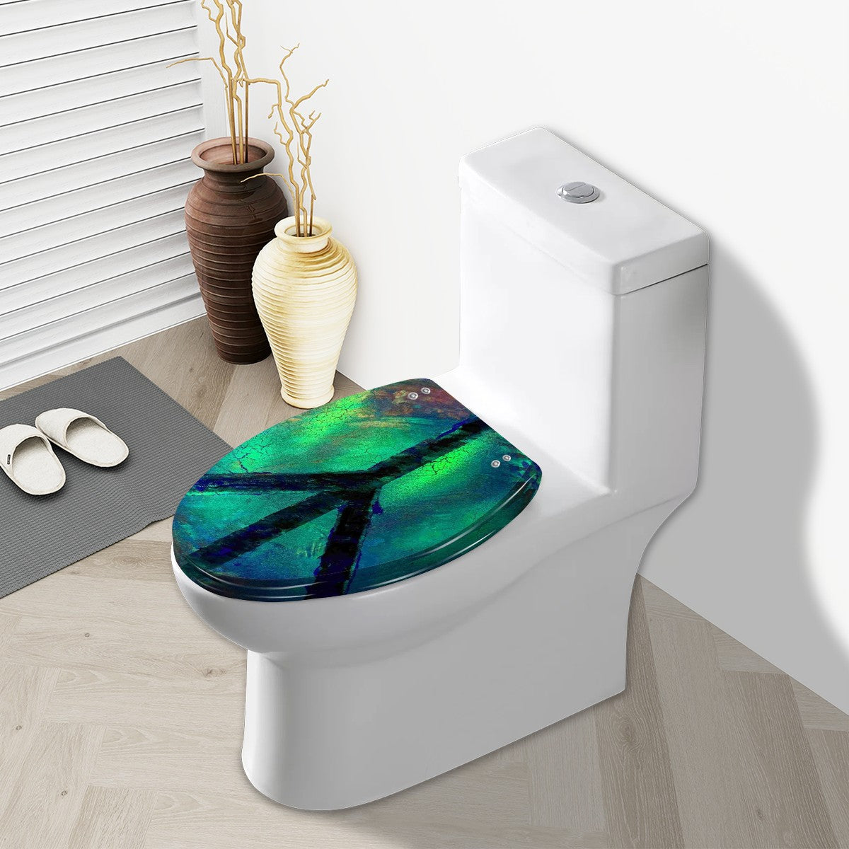 Gavin Scott Elongated Toilet Seat w/Matching Soft-close Lid (V-Shape)