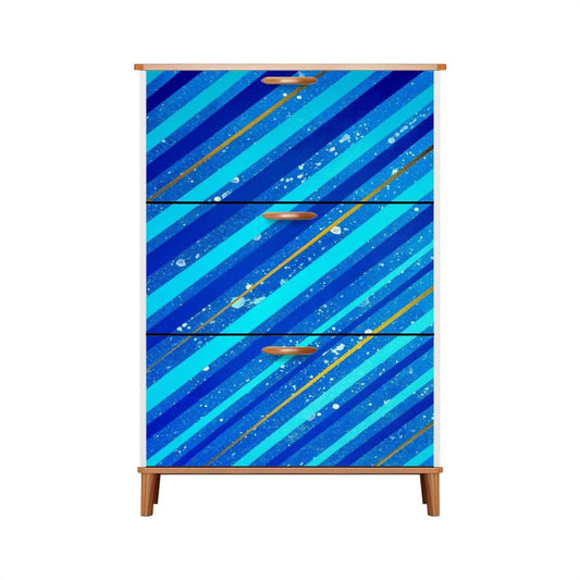 Gavin Scott Wood & Leather Shoe Cabinet