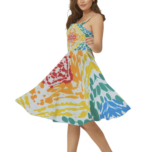 Gavin Scott Sleeveless Flare Hem Midi Dress (Femme XS-3XL)