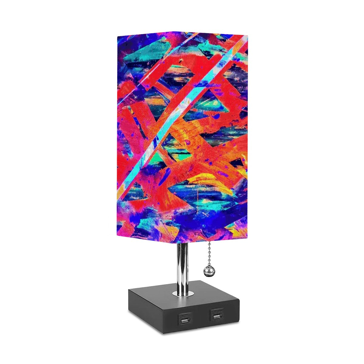 Gavin Scott Square Table Lamp with two USB Ports