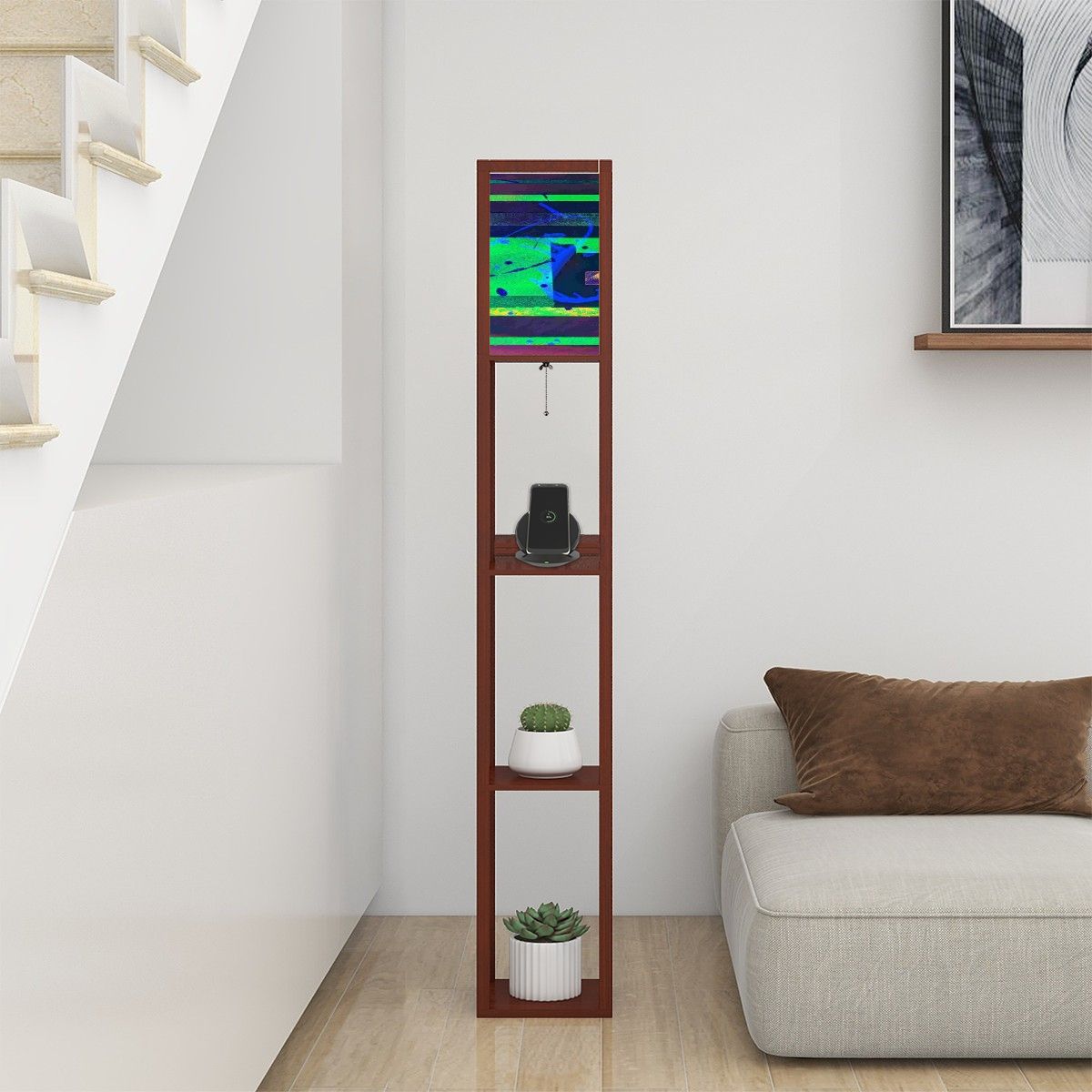 Gavin Scott Floor Lamp with Shelves (2 Colors)