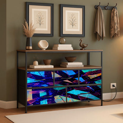 Gavin Scott TV Stand w/5 Drawer Dresser & Charging Station