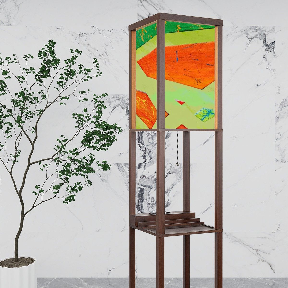 Gavin Scott Floor Lamp with Shelves (2 Colors)