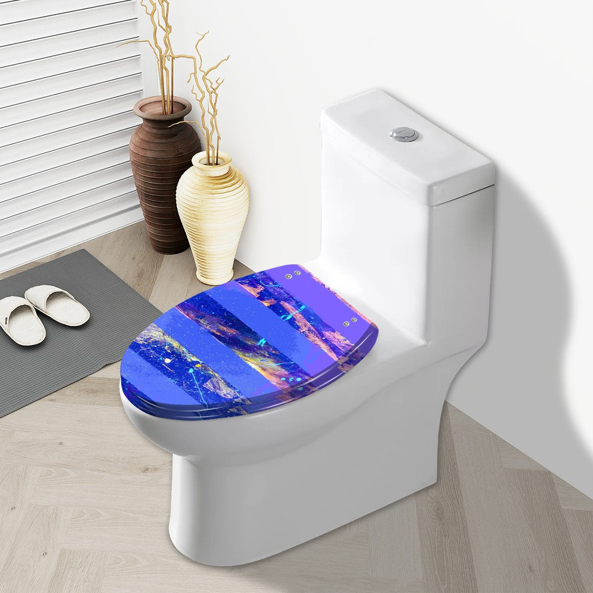Gavin Scott Elongated Toilet Seat w/Matching Soft-close Lid (V-Shape)