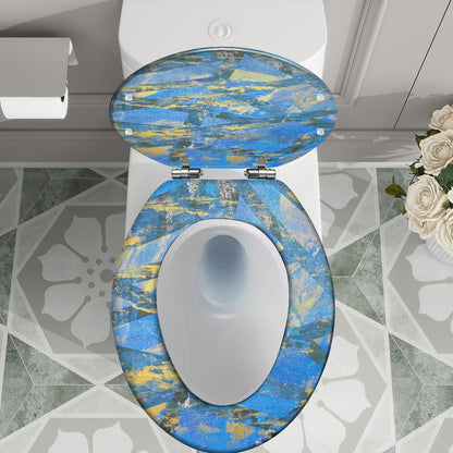 Gavin Scott Elongated Toilet Seat w/Matching Soft-close Lid (V-Shape)