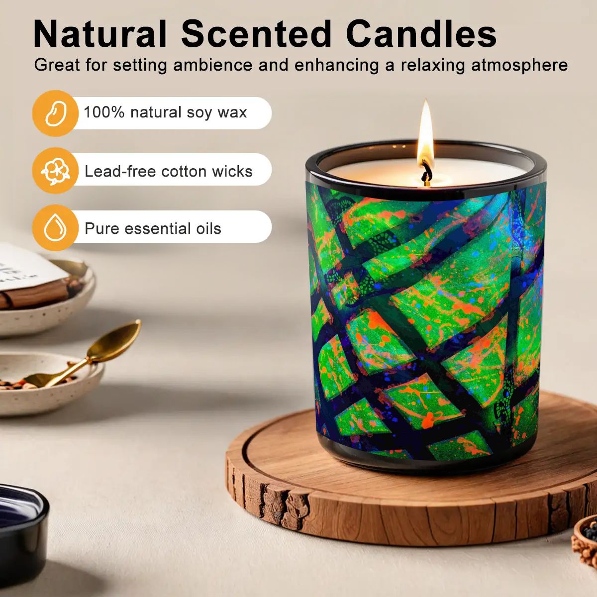 Gavin Scott Scented Black Jar Candle (6oz)