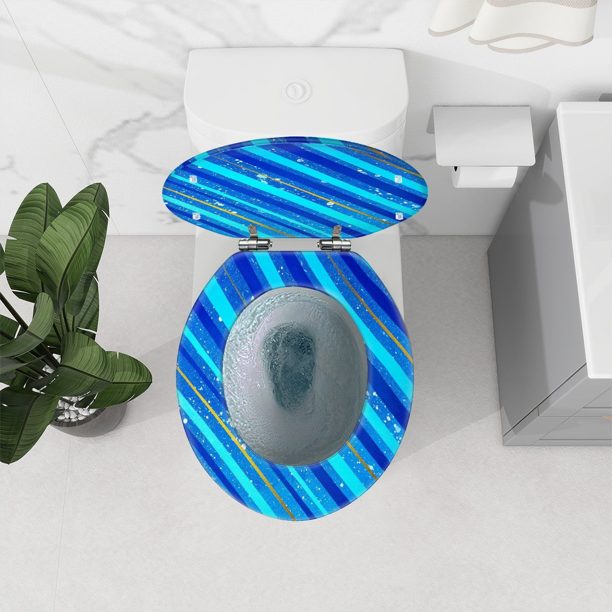 Gavin Scott Round Toilet Seat w/Matching Soft-close Lid (O-Shape)