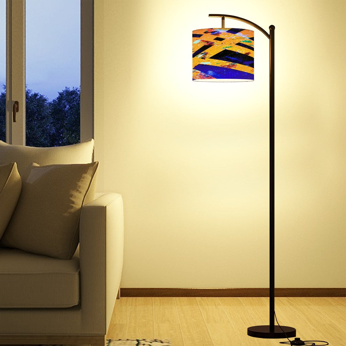 Gavin Scott Arc Floor Lamp w/Remote