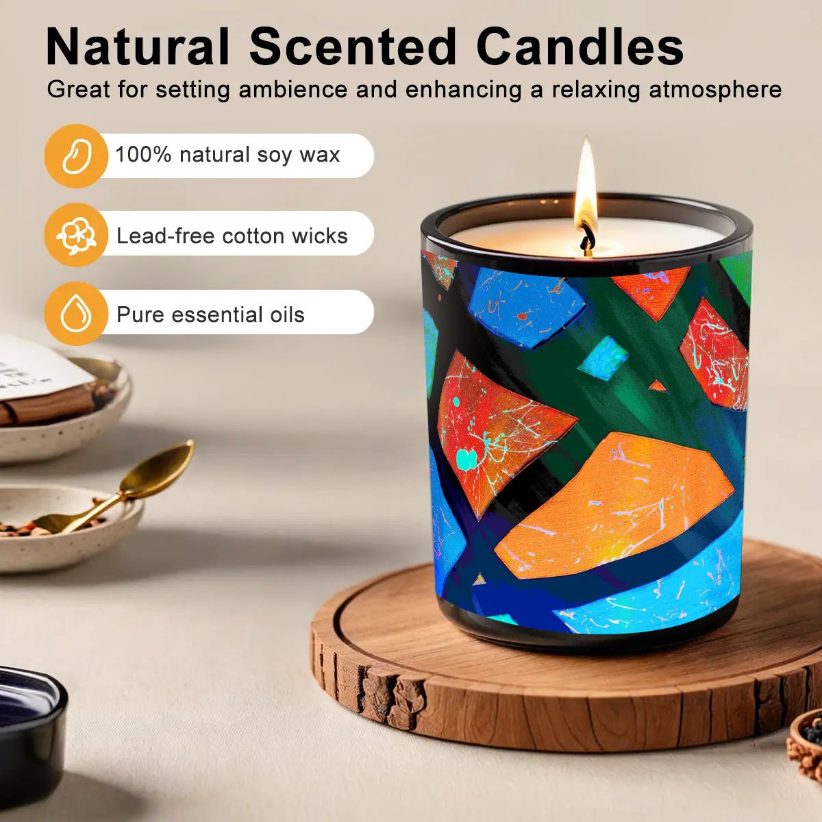 Gavin Scott Scented Black Jar Candle (6oz)