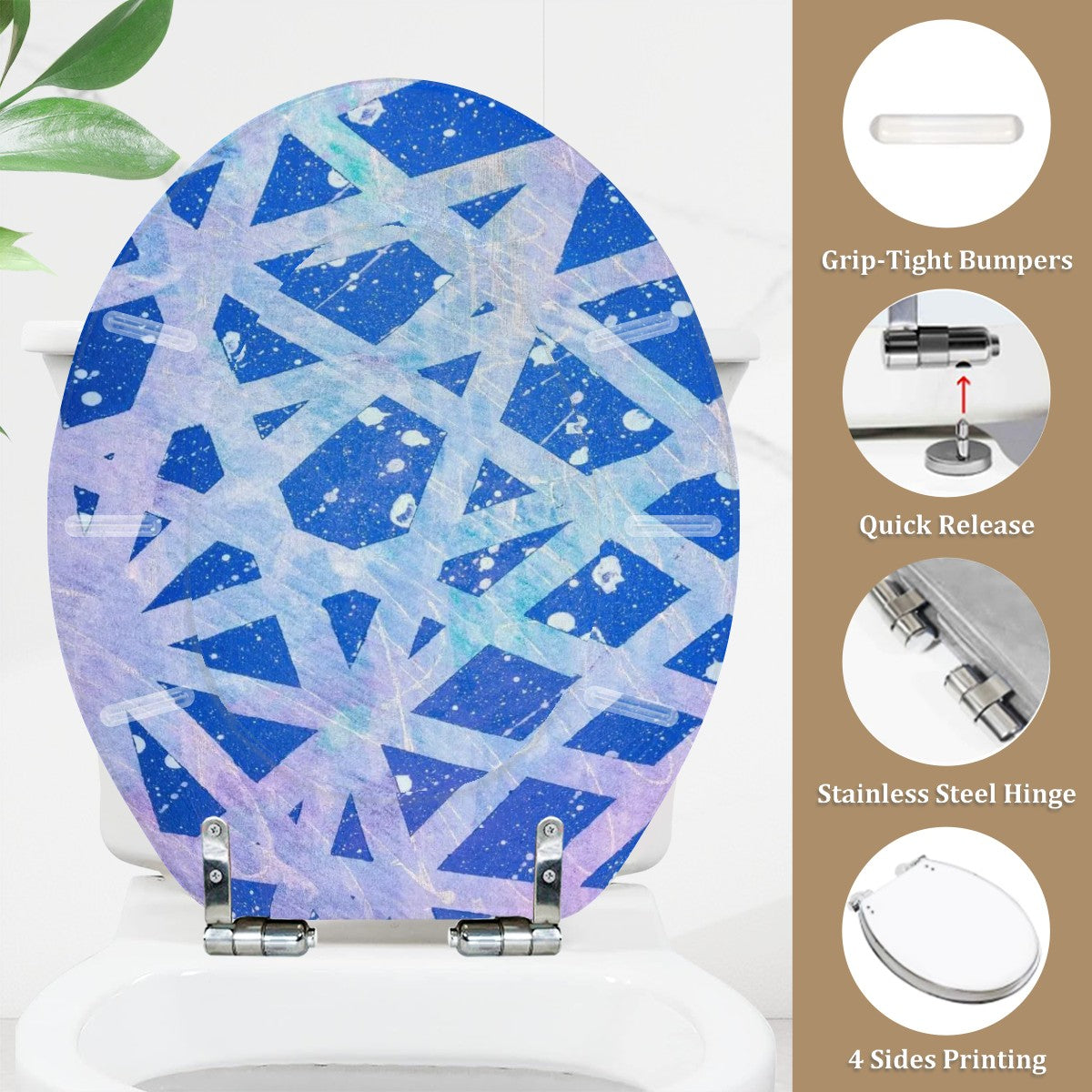 Gavin Scott Round Toilet Seat w/Matching Soft-close Lid (O-Shape)