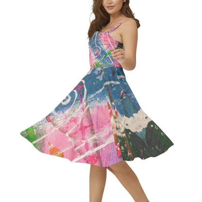 Gavin Scott Sleeveless Flare Hem Midi Dress (Femme XS-3XL)