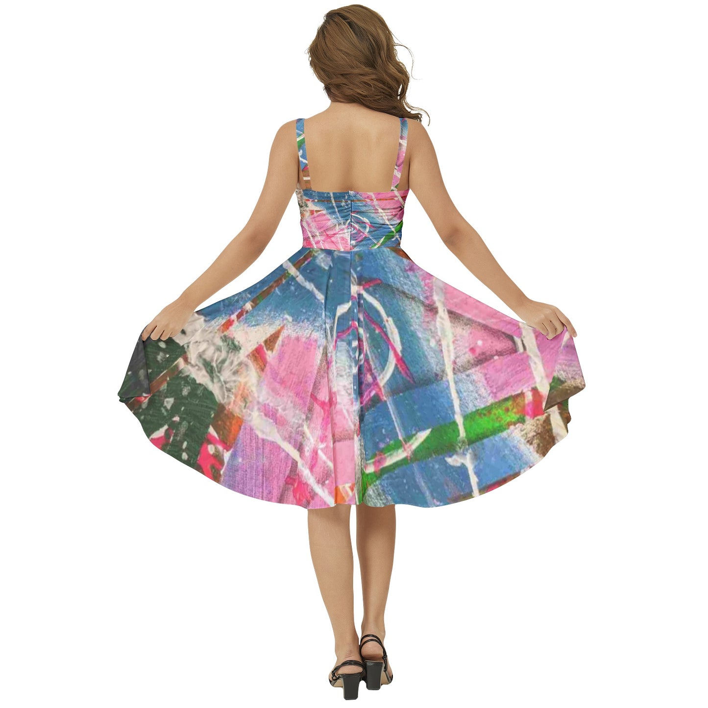 Gavin Scott Sleeveless Flare Hem Midi Dress (Femme XS-3XL)