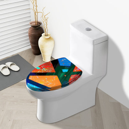 Gavin Scott Elongated Toilet Seat w/Matching Soft-close Lid (V-Shape)