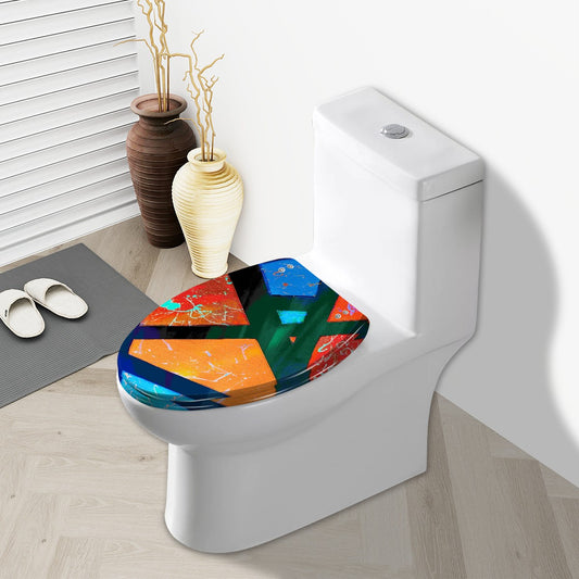 Gavin Scott Elongated Toilet Seat w/Matching Soft-close Lid (V-Shape)