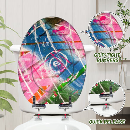 Gavin Scott Elongated Toilet Seat w/Matching Soft-close Lid (V-Shape)