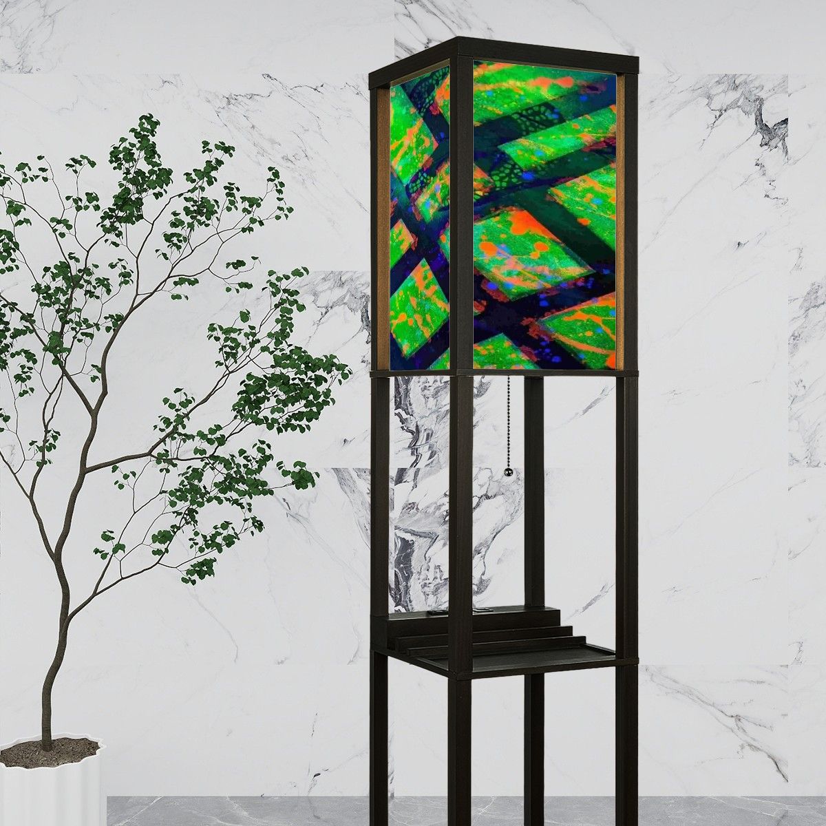 Gavin Scott Floor Lamp with Shelves (2 Colors)